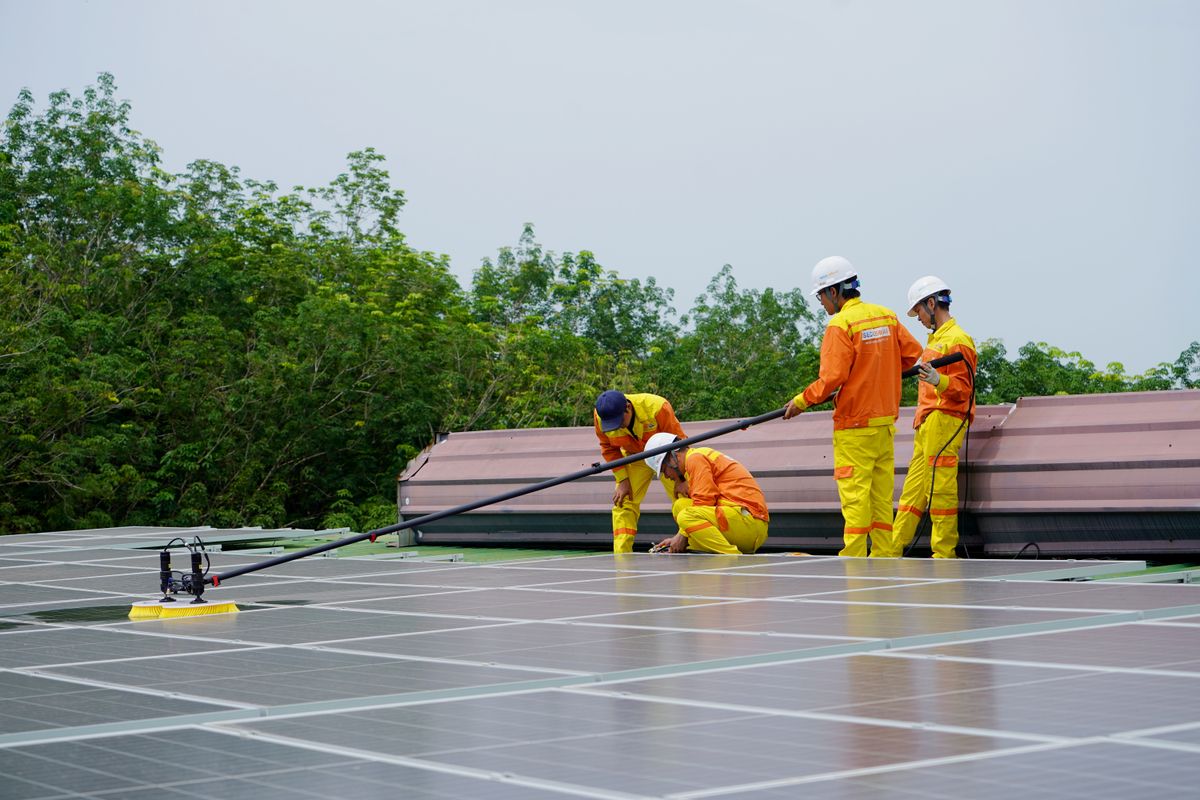 Reinigung von Solar- und PV-Modulen